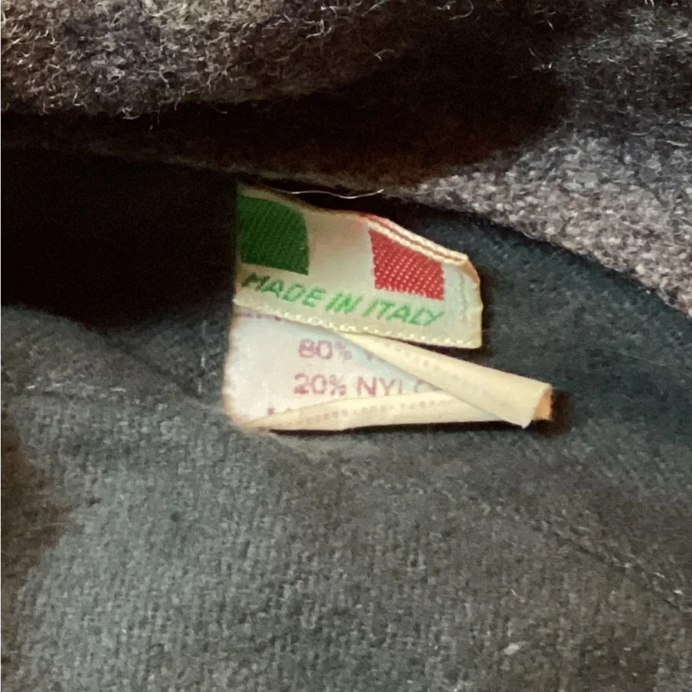 Gray Wool Newsboy Cap Made in Italy - Picture 3 of 7